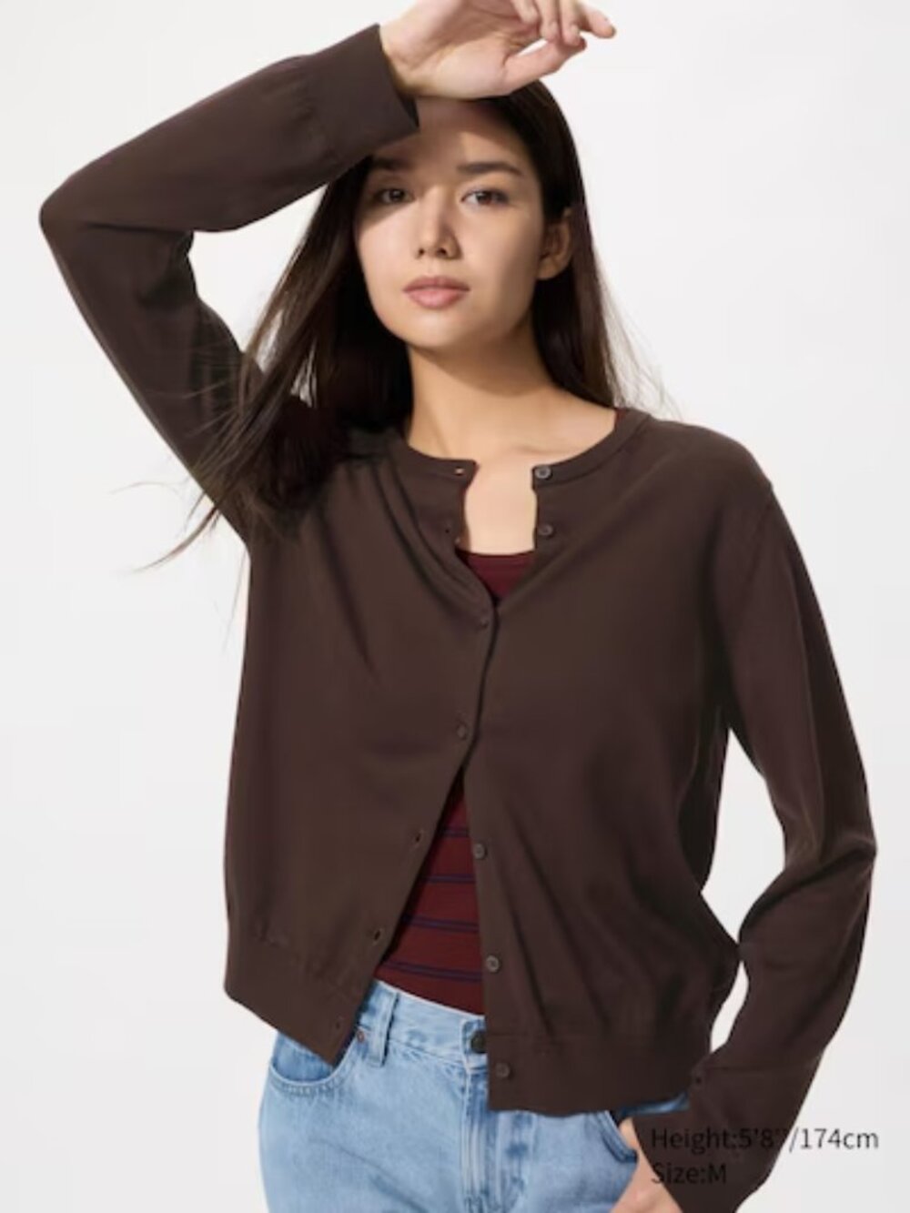 Uniqlo Brown Cotton Cardigan Size M